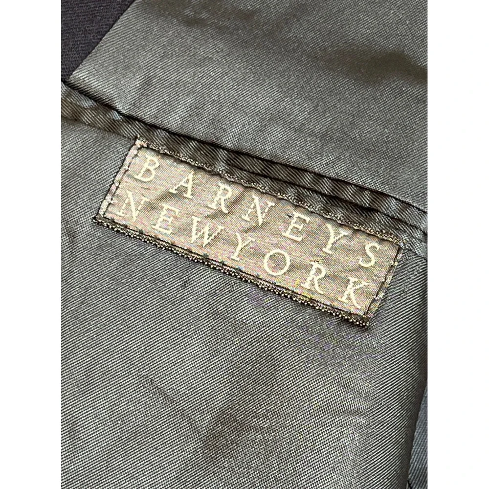 Vintage Barneys New York Country Britches Navy Blue Blazer Gold Buttons 42R USA